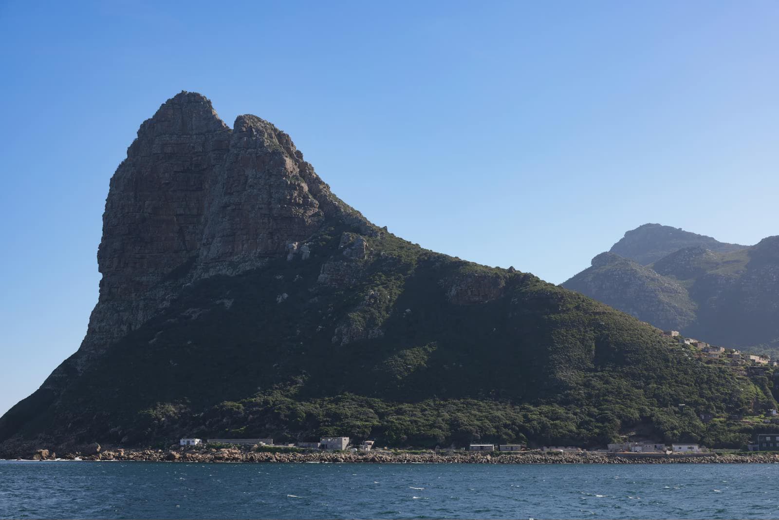Cape Peninsula mountain peak over the sea